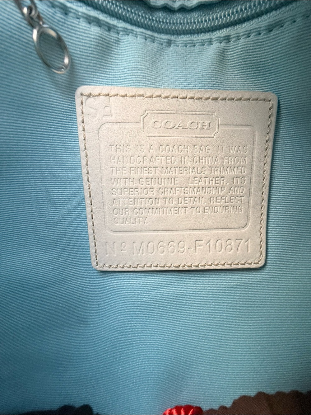 Coach White Floral Duffle Bag F10871 🐝 - Picture 15 of 16